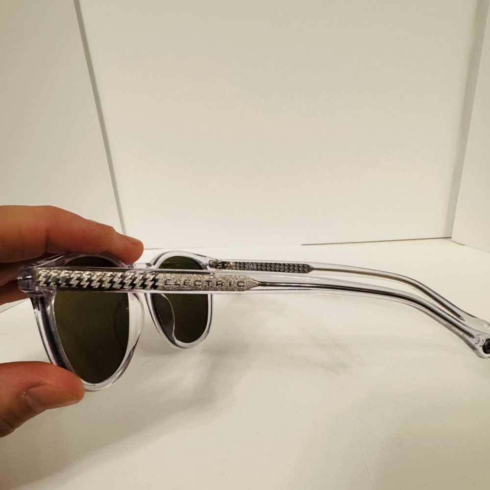 Electric Oak Sunglasses Clear Frame Grey Polarized Lens - Picture 3 of 8